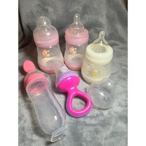 MAM‎ Baby Bottles Set Lot: Anti-Colic, Newborn Feeding Bottles & Food Feeder